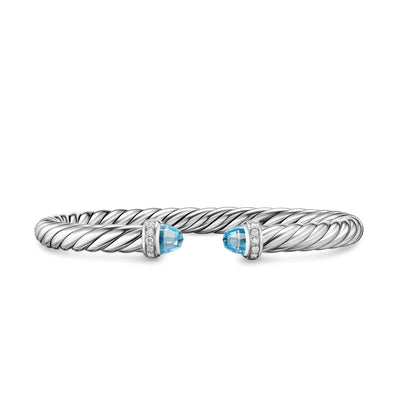 David Yurman Bracelets in Silver containing Blue topaz , Diamond B18729DSSABTDIL