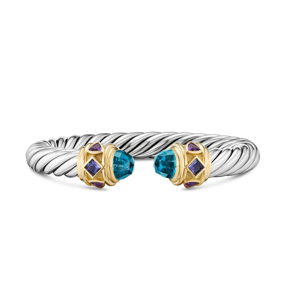David Yurman Bracelets in Mixed Metals containing Amethyst, London blue topaz, Other, Multi-gemstone B18728S4AIBIOAMM