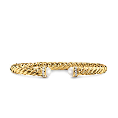 David Yurman Bracelets in Yellow Gold containing Diamond, Pearl B18729D88DPEDIM