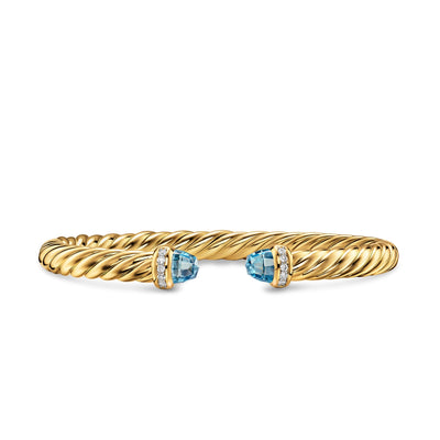 David Yurman Bracelets in Yellow Gold containing Blue topaz , Diamond B18729D88ABTDIM
