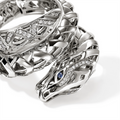 John Hardy Rings in Silver containing Multi-gemstone, Diamond, Sapphire RBP603762BSPDIX7