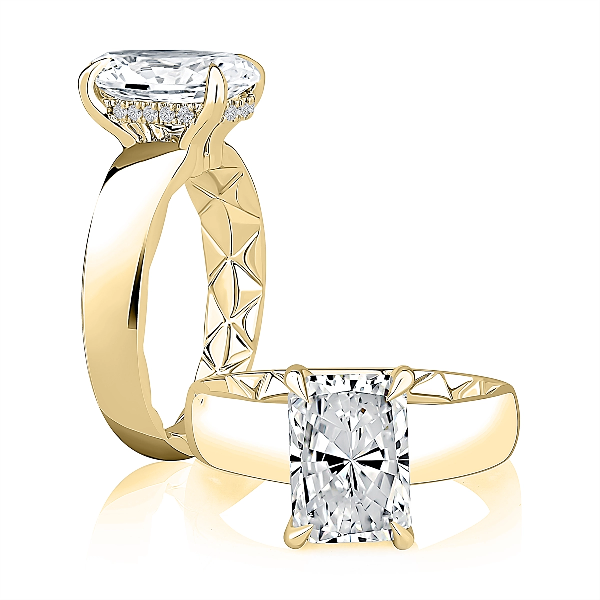 A. Jaffe Engagement Rings in Yellow Gold containing Diamond MECRA3576Q/310D
