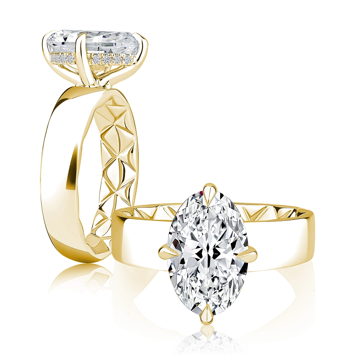A. Jaffe Engagement Rings in Yellow Gold containing Diamond MECOV3575Q/308