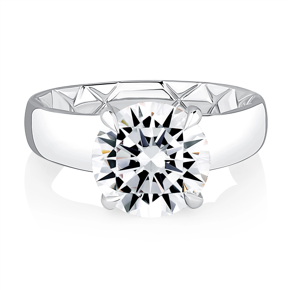 A. Jaffe Engagement Rings in White Gold containing Diamond MECRD3576Q/358