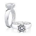 A. Jaffe Engagement Rings in White Gold containing Diamond MECRD3576Q/358