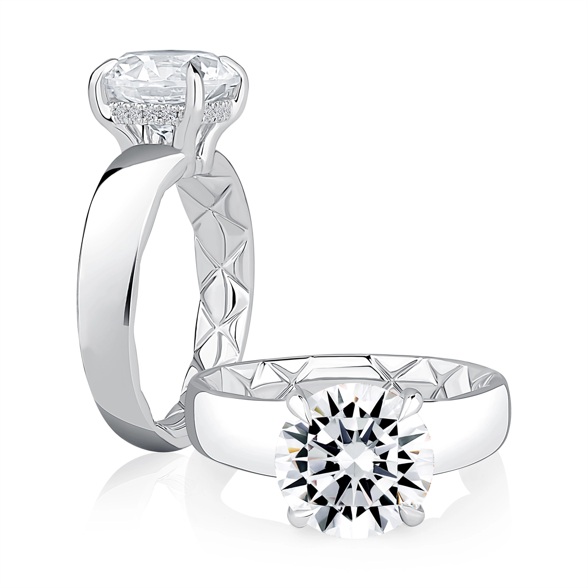 A. Jaffe Engagement Rings in White Gold containing Diamond MECRD3576Q/358