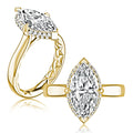 A. Jaffe Engagement Rings in Yellow Gold containing Diamond MECMQ3658Q/370-14Y