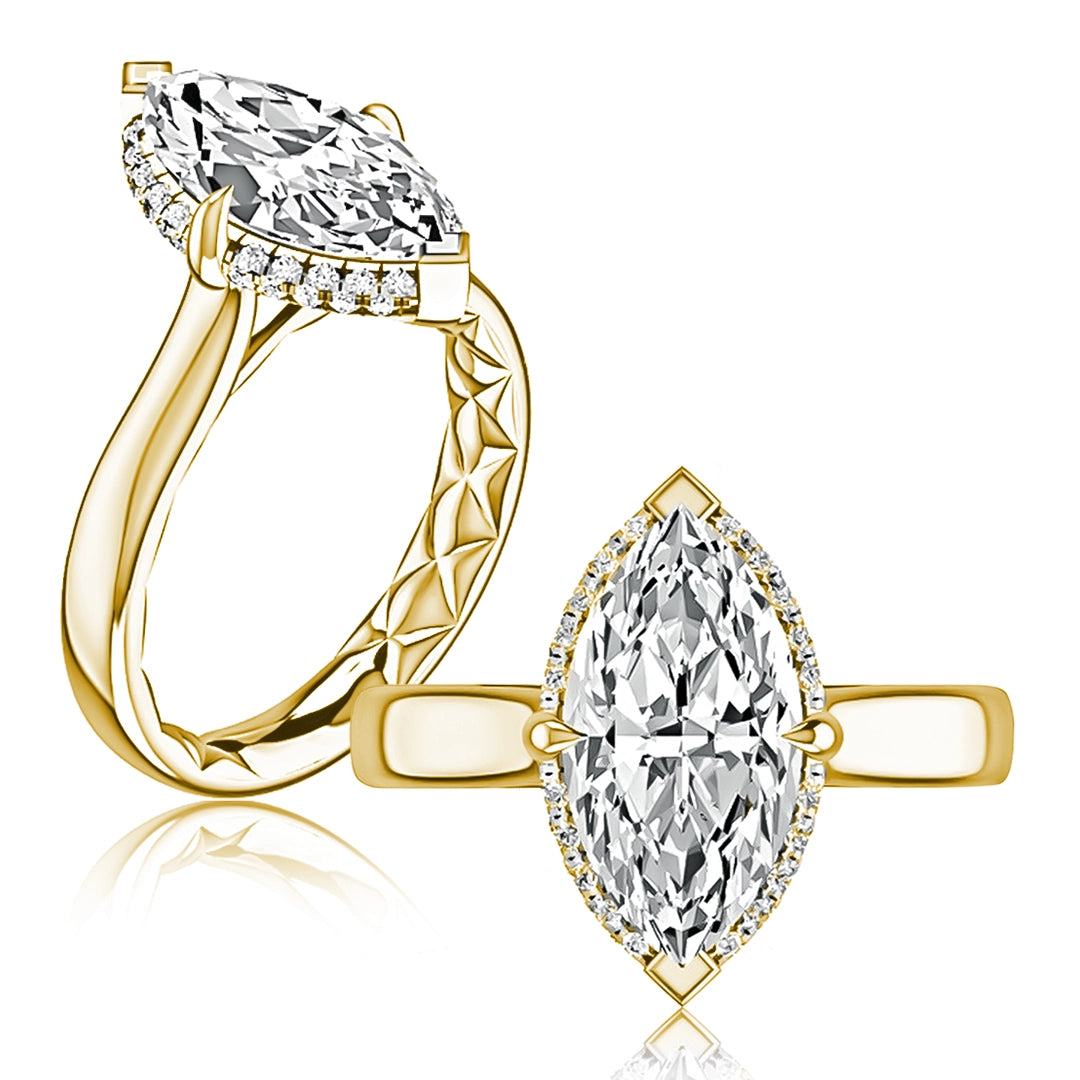 A. Jaffe Engagement Rings in Yellow Gold containing Diamond MECMQ3658Q/370-14Y