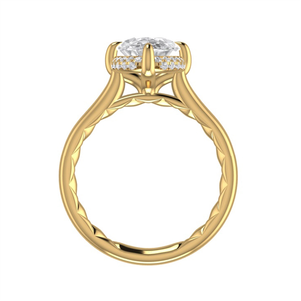 A. Jaffe Engagement Rings in Yellow Gold containing Diamond MECOV3656Q/320-14Y