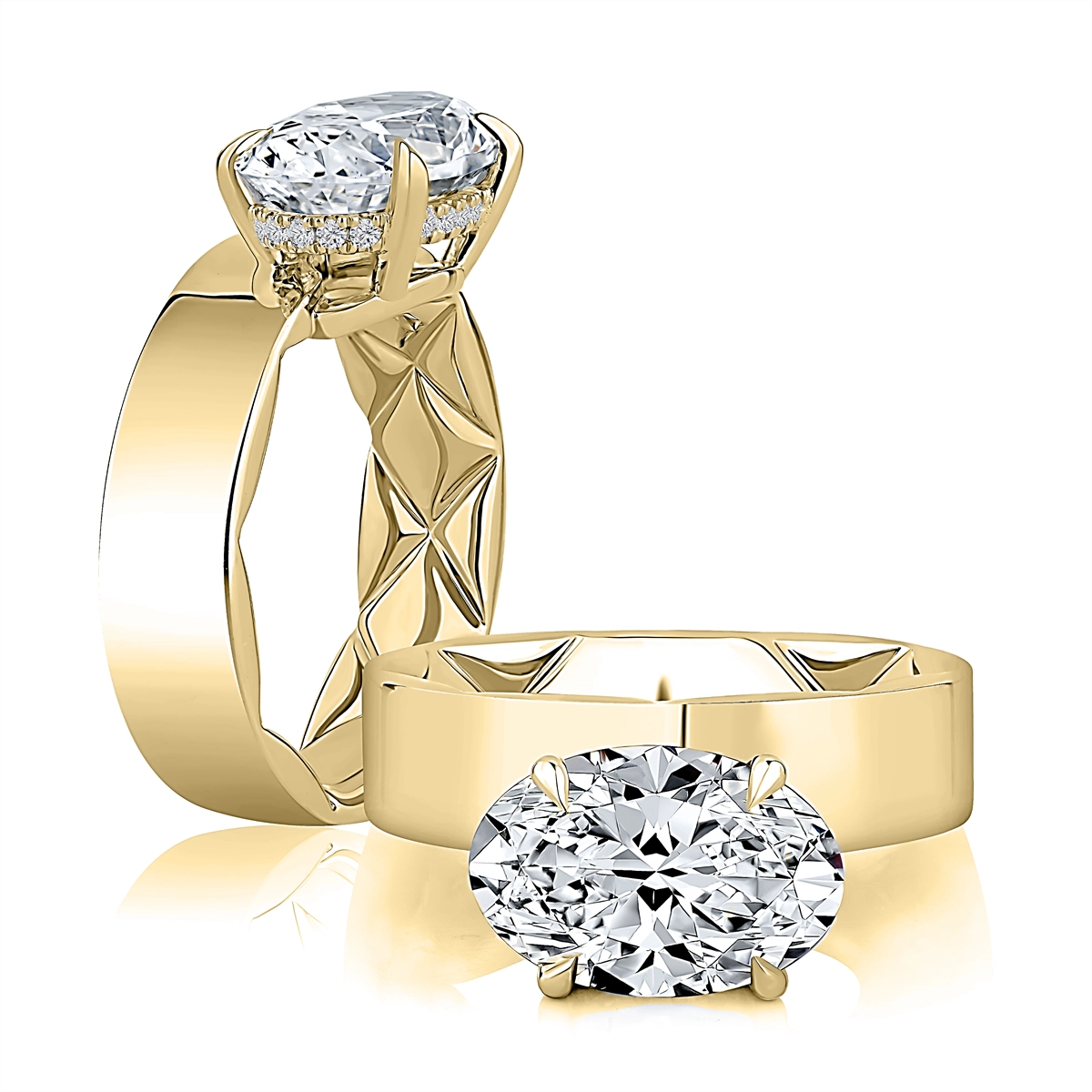 A. Jaffe Engagement Rings in Yellow Gold containing Diamond MECOV3578Q/309