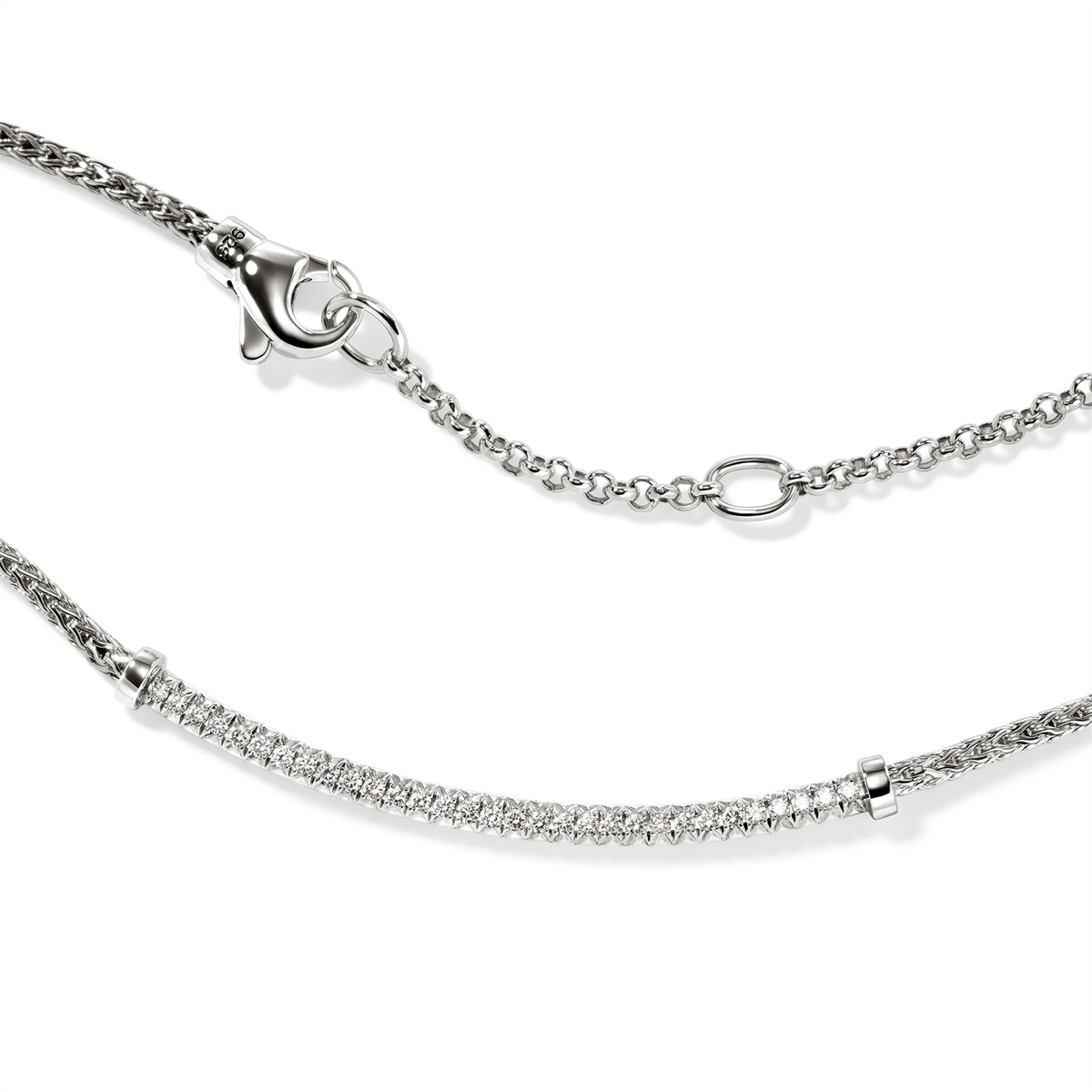 John Hardy Necklaces in Silver containing Diamond NBP986972DIX16-18
