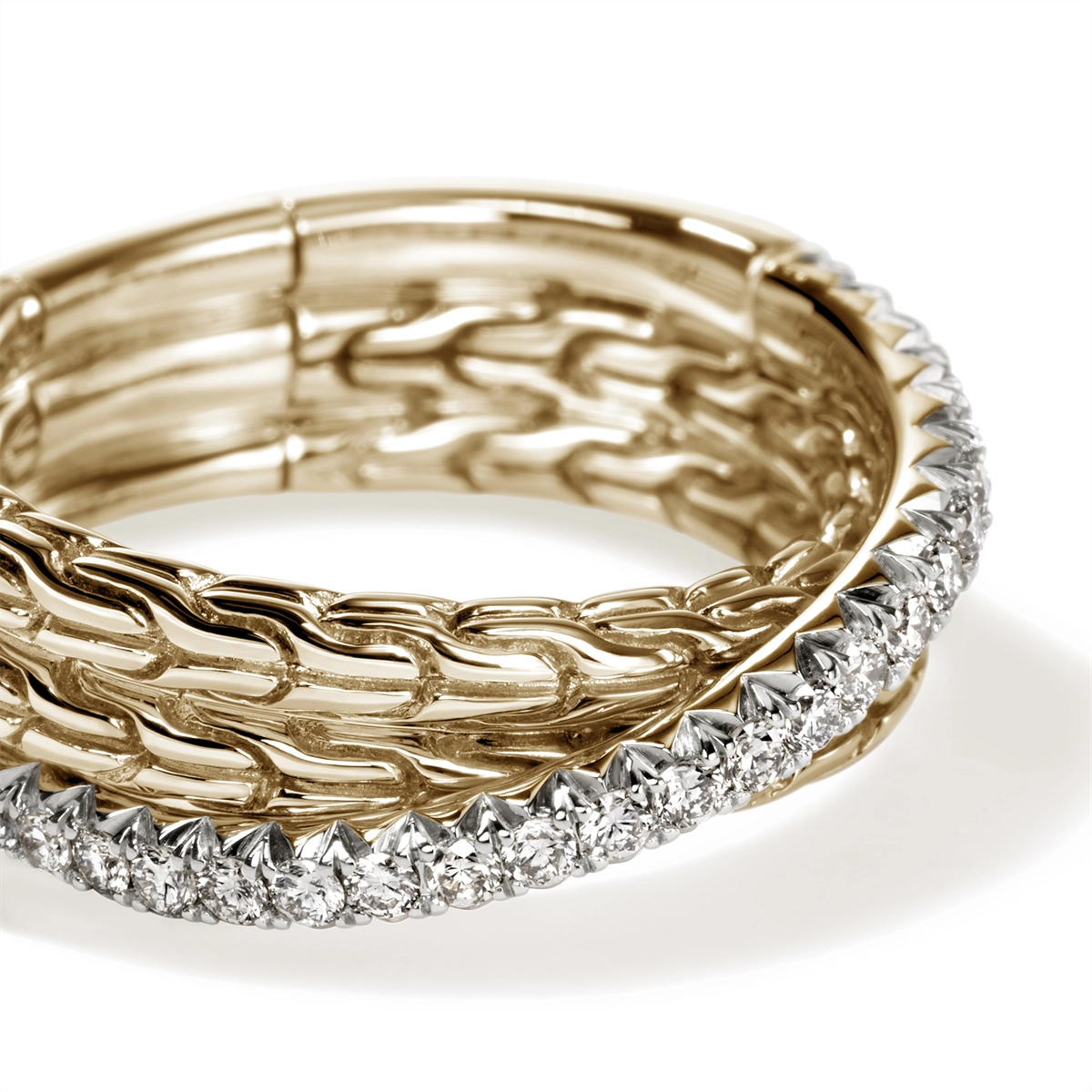 John Hardy Rings in Yellow Gold containing Diamond RGGX987152DIX7