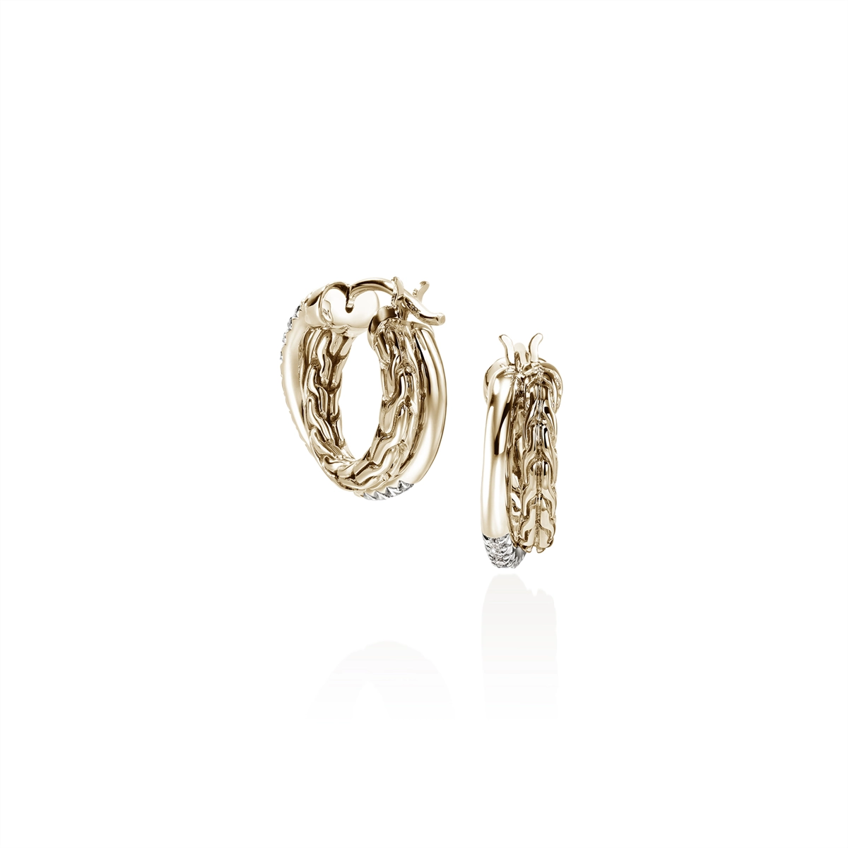 John Hardy Earrings in Yellow Gold containing Diamond EGGX987132DI