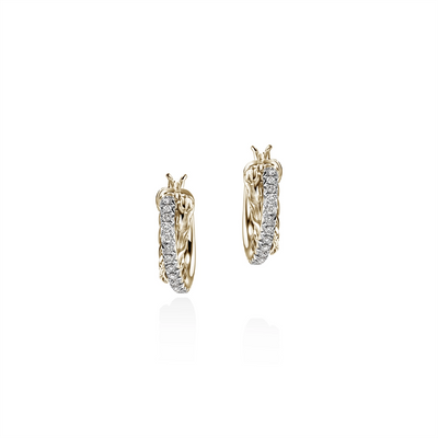 John Hardy Earrings in Yellow Gold containing Diamond EGGX987132DI