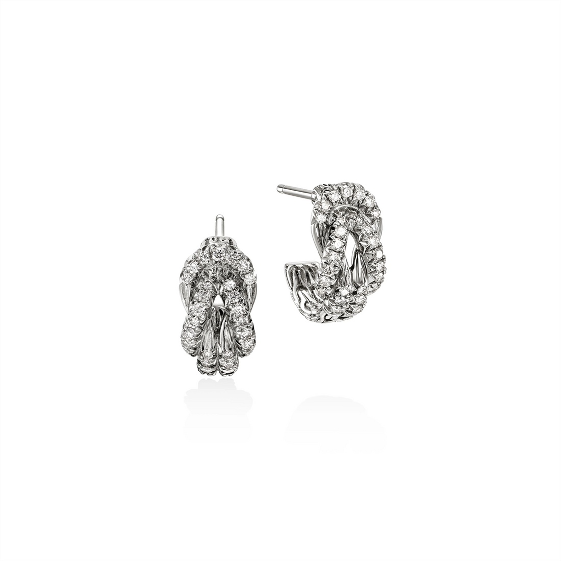 John Hardy Earrings in Silver containing Diamond EBP987822DI
