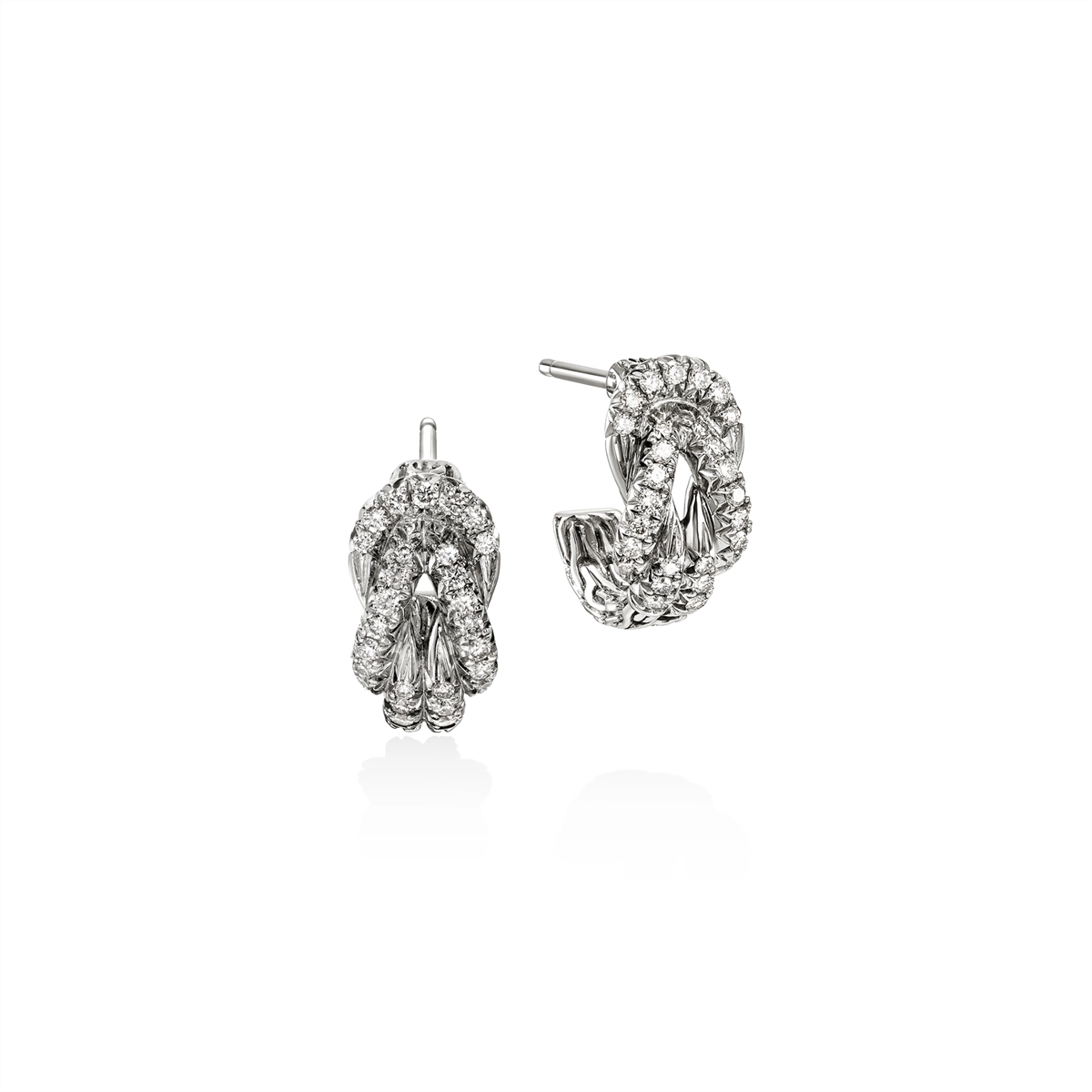 John Hardy Earrings in Silver containing Diamond EBP987822DI