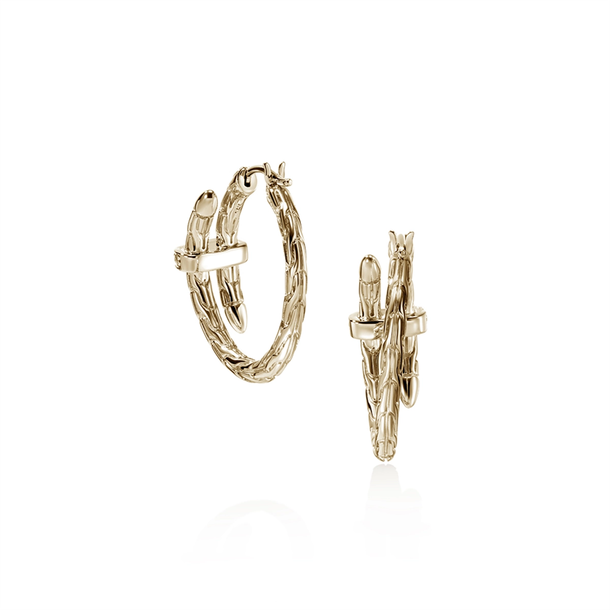 John Hardy Earrings in Yellow Gold containing Diamond EGGX986742DI