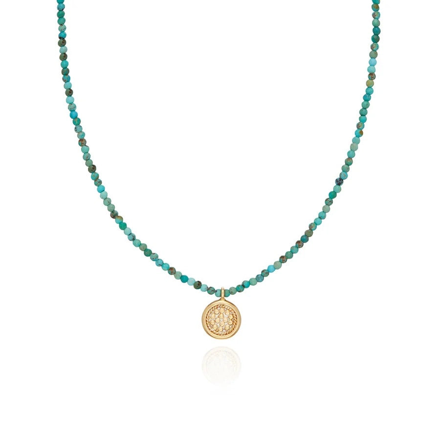 Anna Beck Necklaces in Mixed Metals containing Turquoise NK10492-GTQ