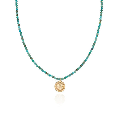 Anna Beck Necklaces in Mixed Metals containing Turquoise NK10492-GTQ