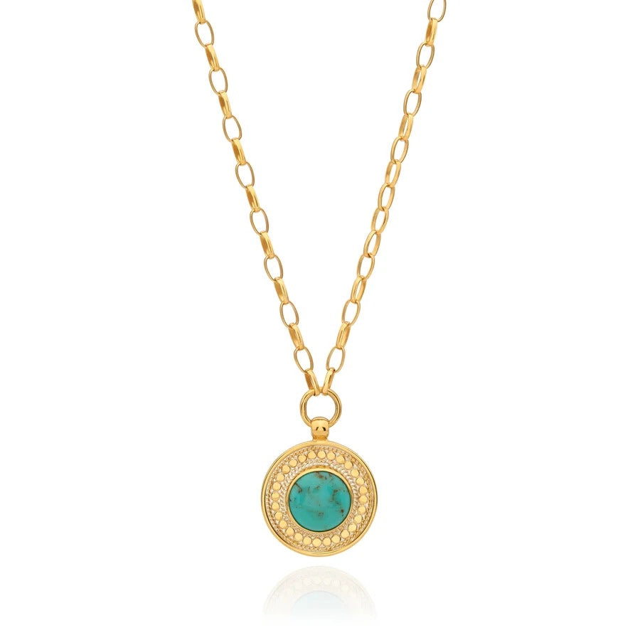 Anna Beck Necklaces in Mixed Metals containing Turquoise NK10719-GTQ