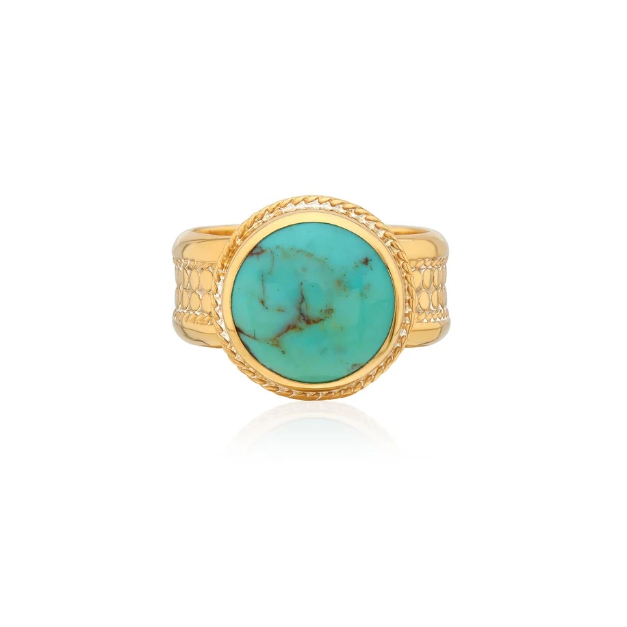 Anna Beck Rings in Mixed Metals containing Turquoise RG10550-GTQ