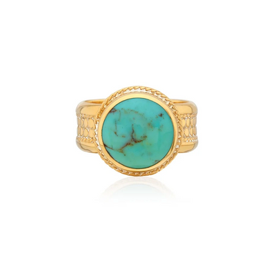 Anna Beck Rings in Mixed Metals containing Turquoise RG10550-GTQ