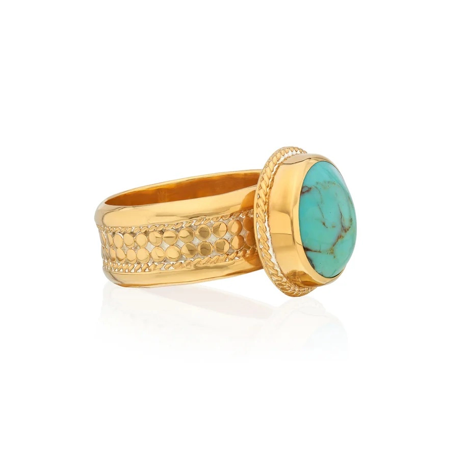 Anna Beck Rings in Mixed Metals containing Turquoise RG10550-GTQ