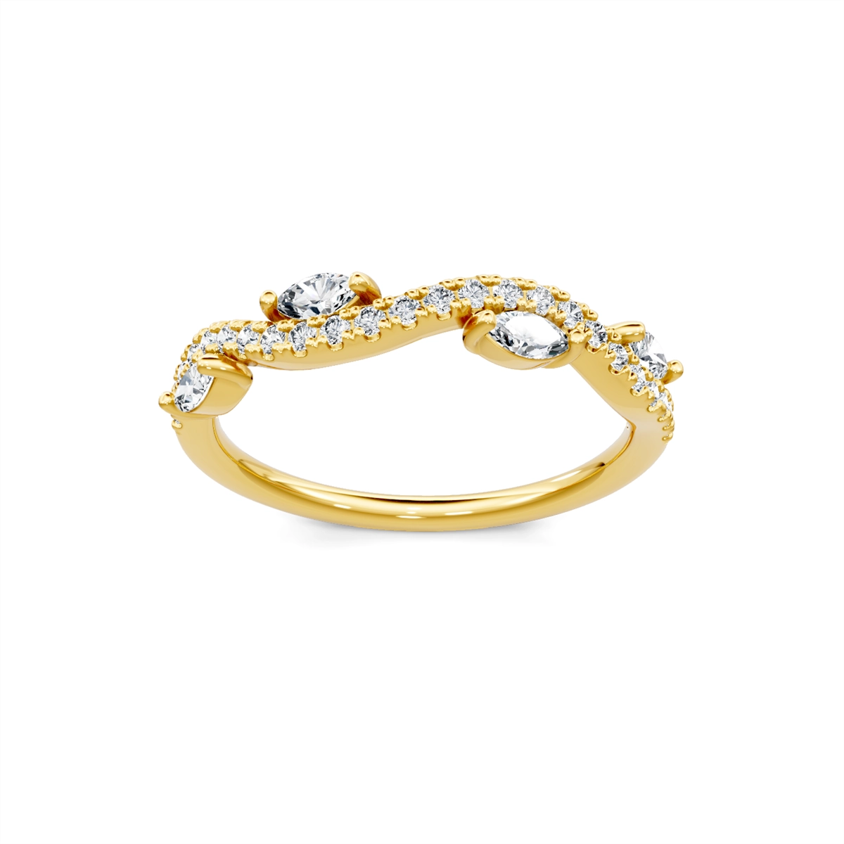 Wedding Bands Wedding Rings in Yellow Gold containing Diamond 452026