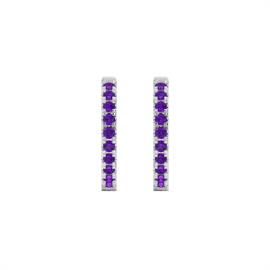 Earrings Earrings in White Gold containing Amethyst 452032