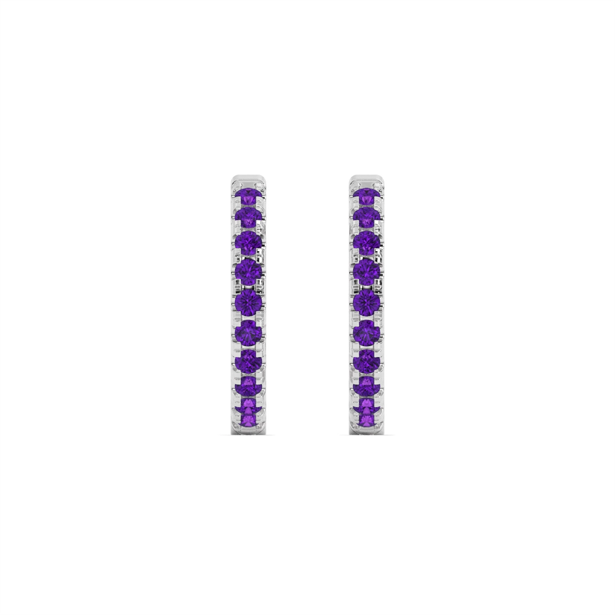 Earrings Earrings in White Gold containing Amethyst 452032