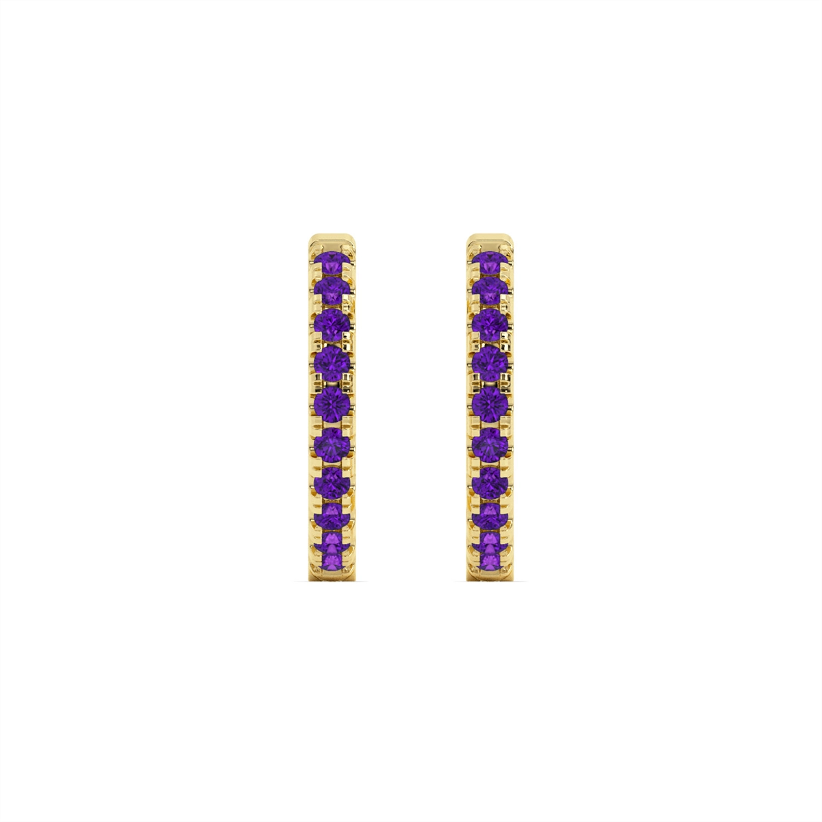 Earrings Earrings in Yellow Gold containing Amethyst 452033