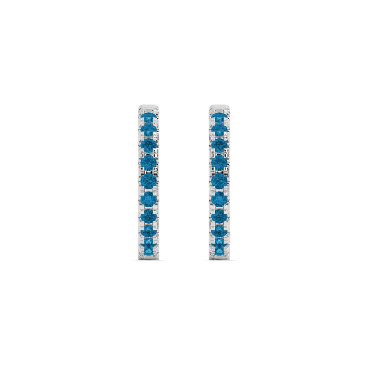 Earrings Earrings in White Gold containing Blue topaz  452036