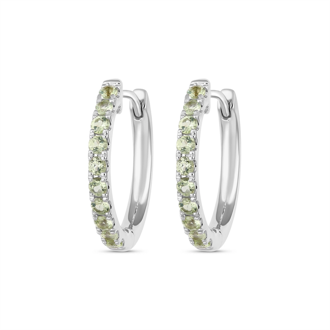 Earrings Earrings in White Gold containing Peridot 452046
