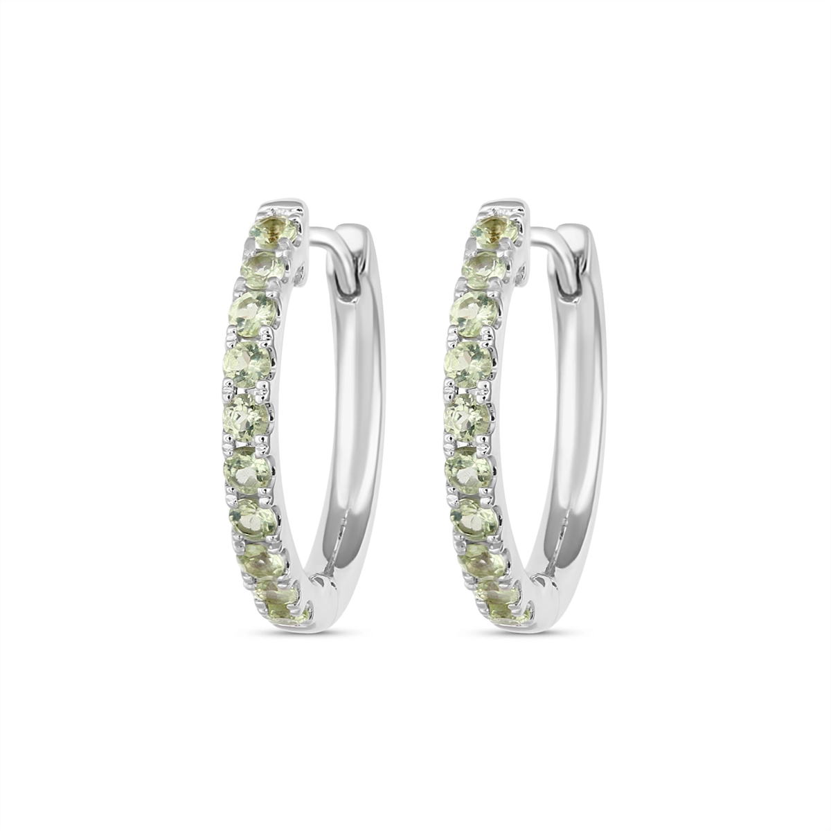 Earrings Earrings in White Gold containing Peridot 452046