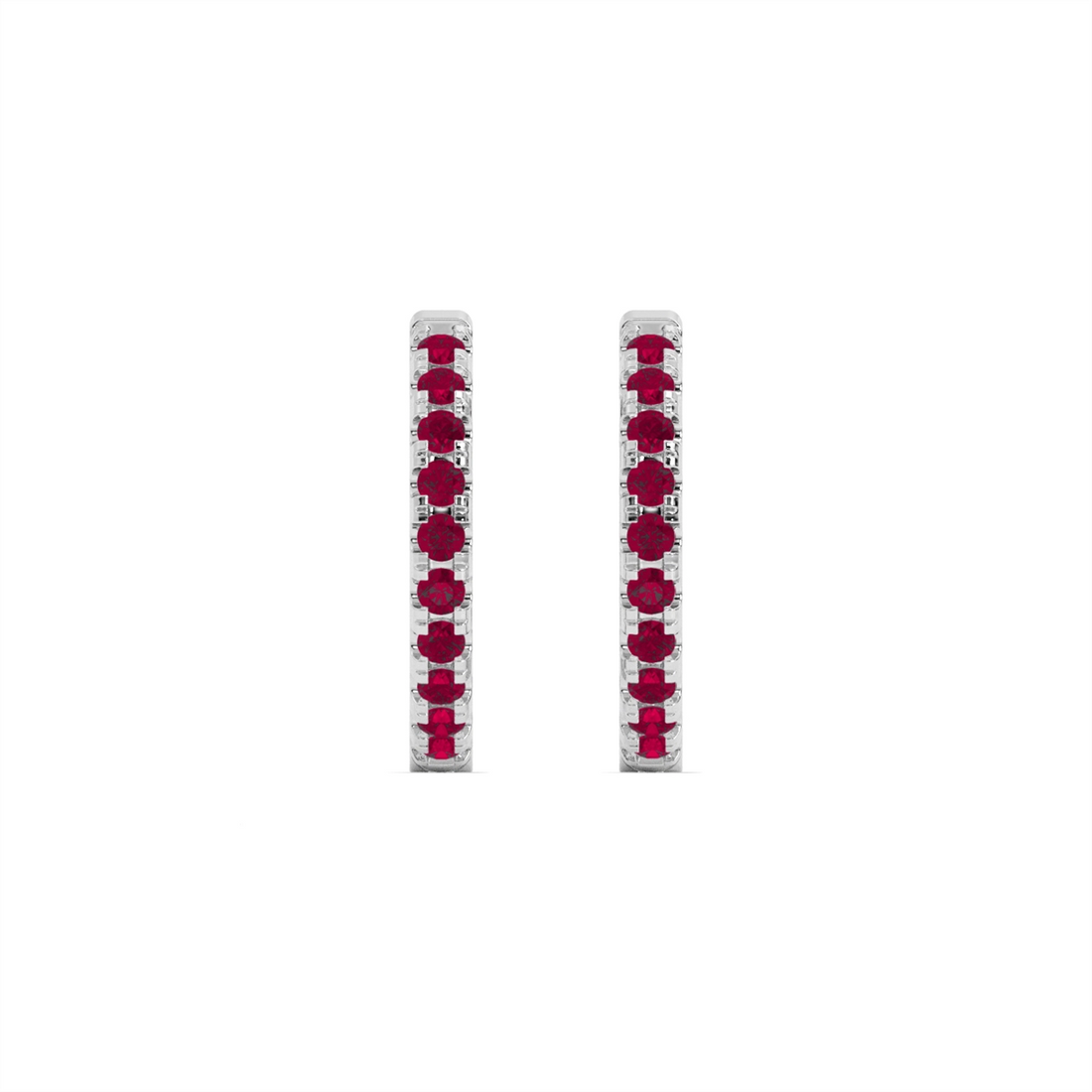 Earrings Earrings in White Gold containing Ruby 452050