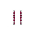 Earrings Earrings in White Gold containing Ruby 452050