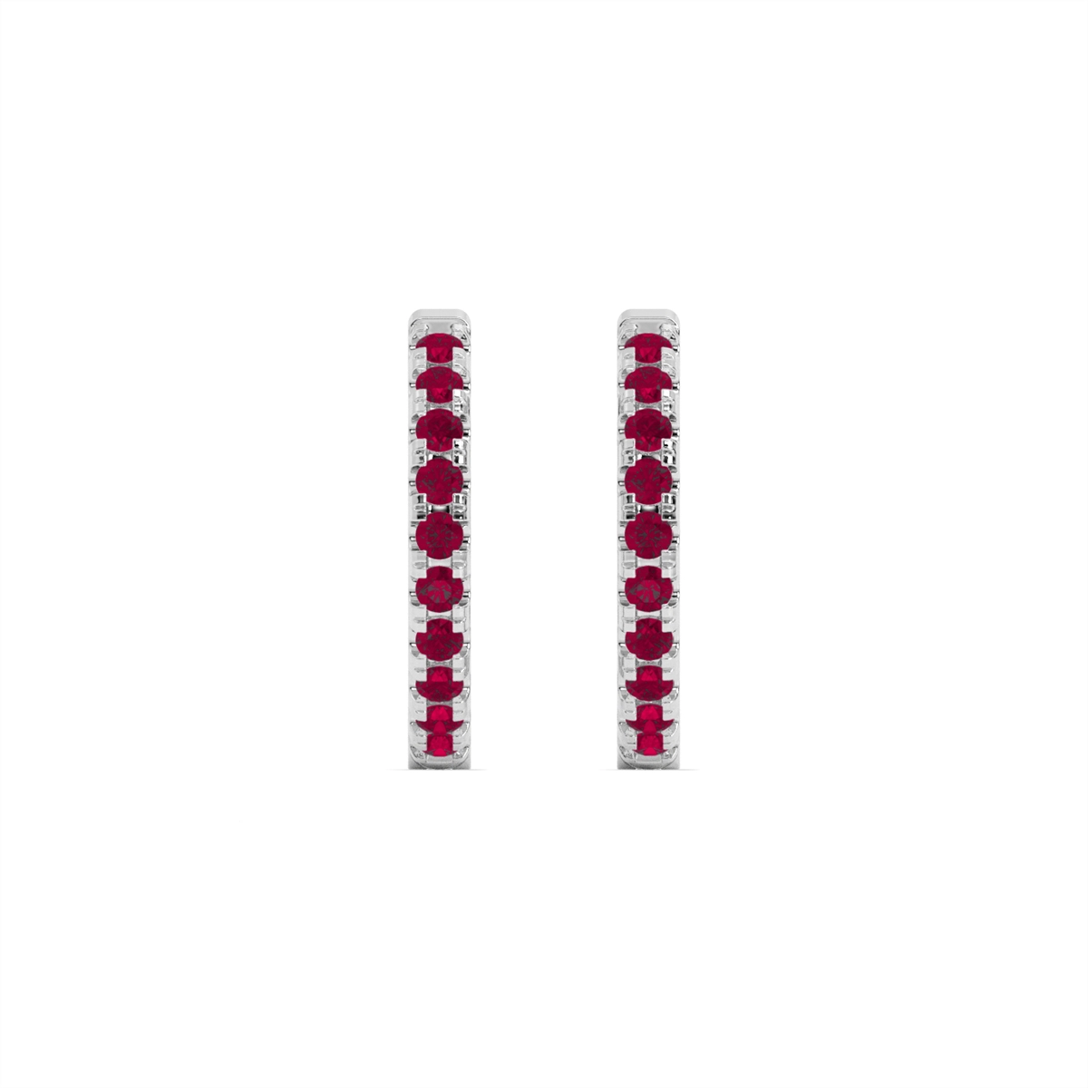 Earrings Earrings in White Gold containing Ruby 452050