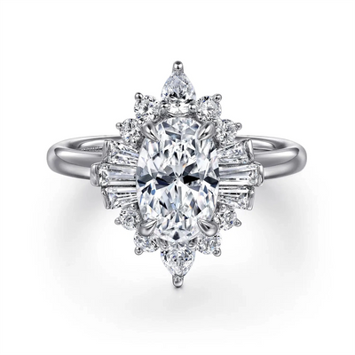 Gabriel & Co Engagement Rings in White Gold containing Diamond ER16185O8W44JJ