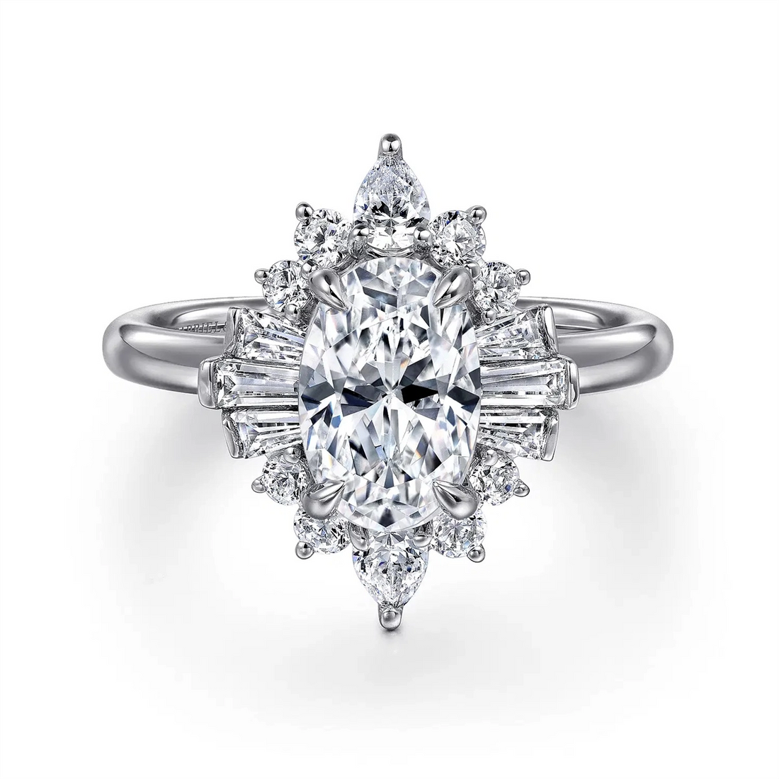 Gabriel & Co Engagement Rings in White Gold containing Diamond ER16185O8W44JJ