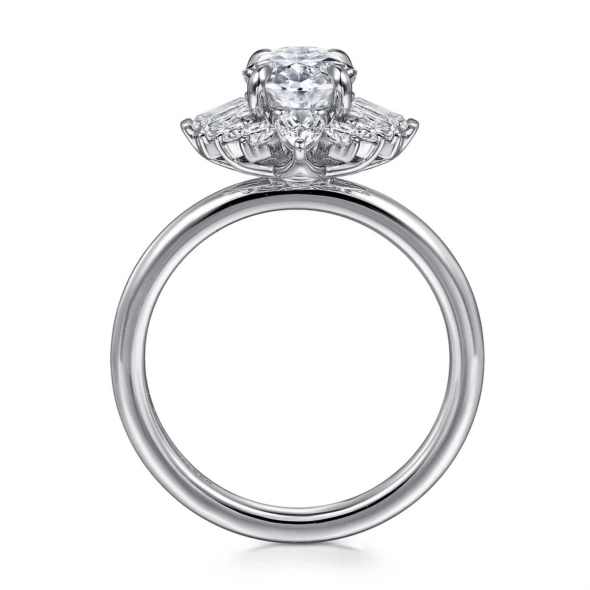 Gabriel & Co Engagement Rings in White Gold containing Diamond ER16185O8W44JJ
