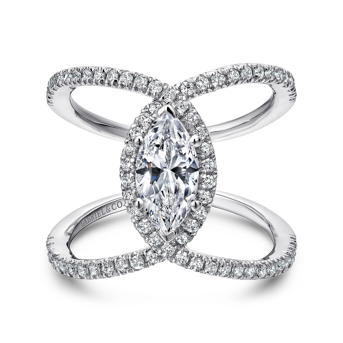 Gabriel & Co Engagement Rings in White Gold containing Diamond ER12644M6W44JJ