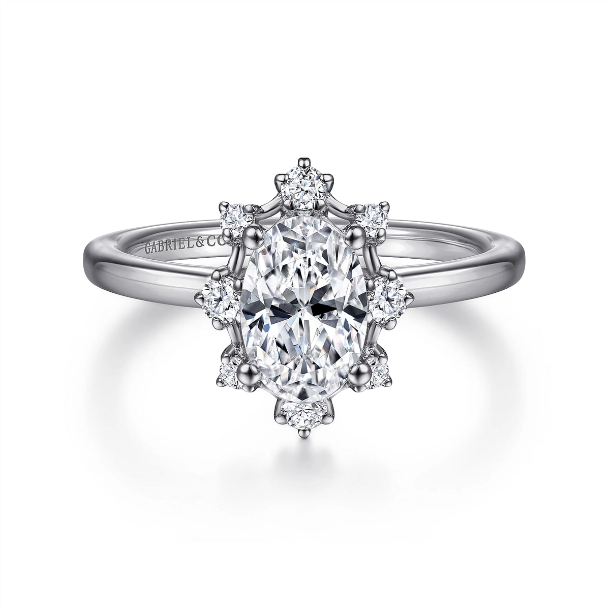 Gabriel & Co Engagement Rings in White Gold containing Diamond ER14661O8W44JJ