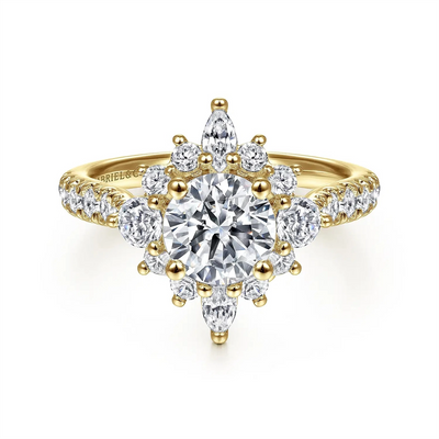 Gabriel & Co Engagement Rings in Yellow Gold containing Diamond ER14450R6Y44JJ
