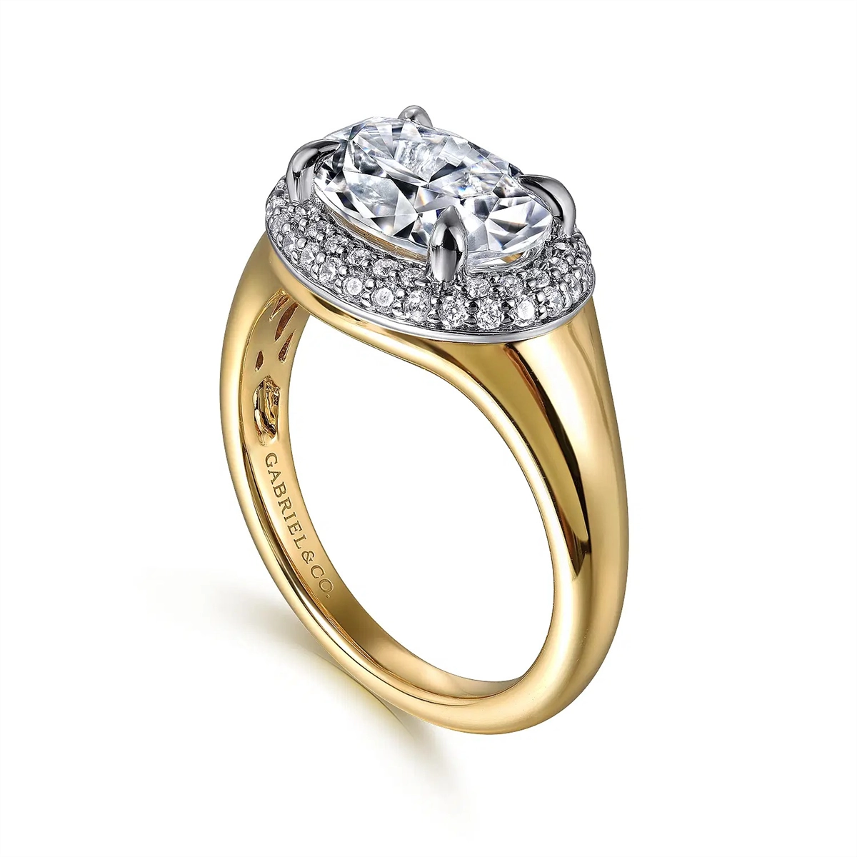 Gabriel & Co Engagement Rings in Mixed Metals containing Diamond 452061