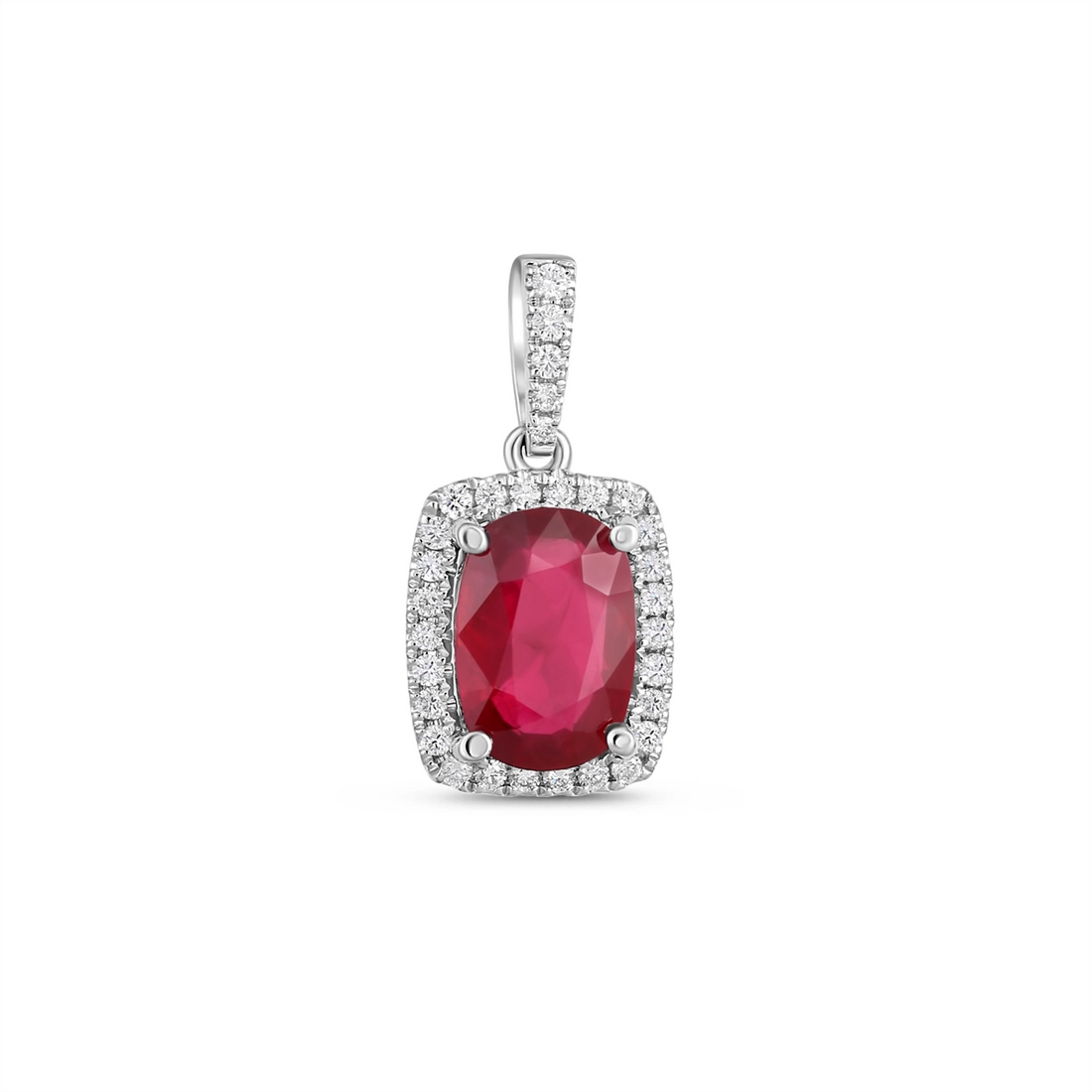 Pendants Pendants in White Gold containing Multi-gemstone, Diamond, Ruby 452309
