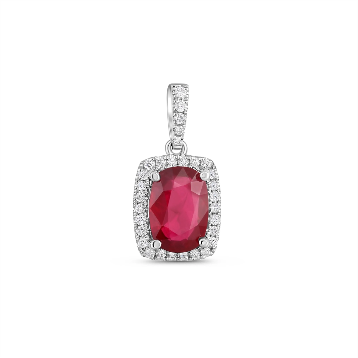 Pendants Pendants in White Gold containing Multi-gemstone, Diamond, Ruby 452309
