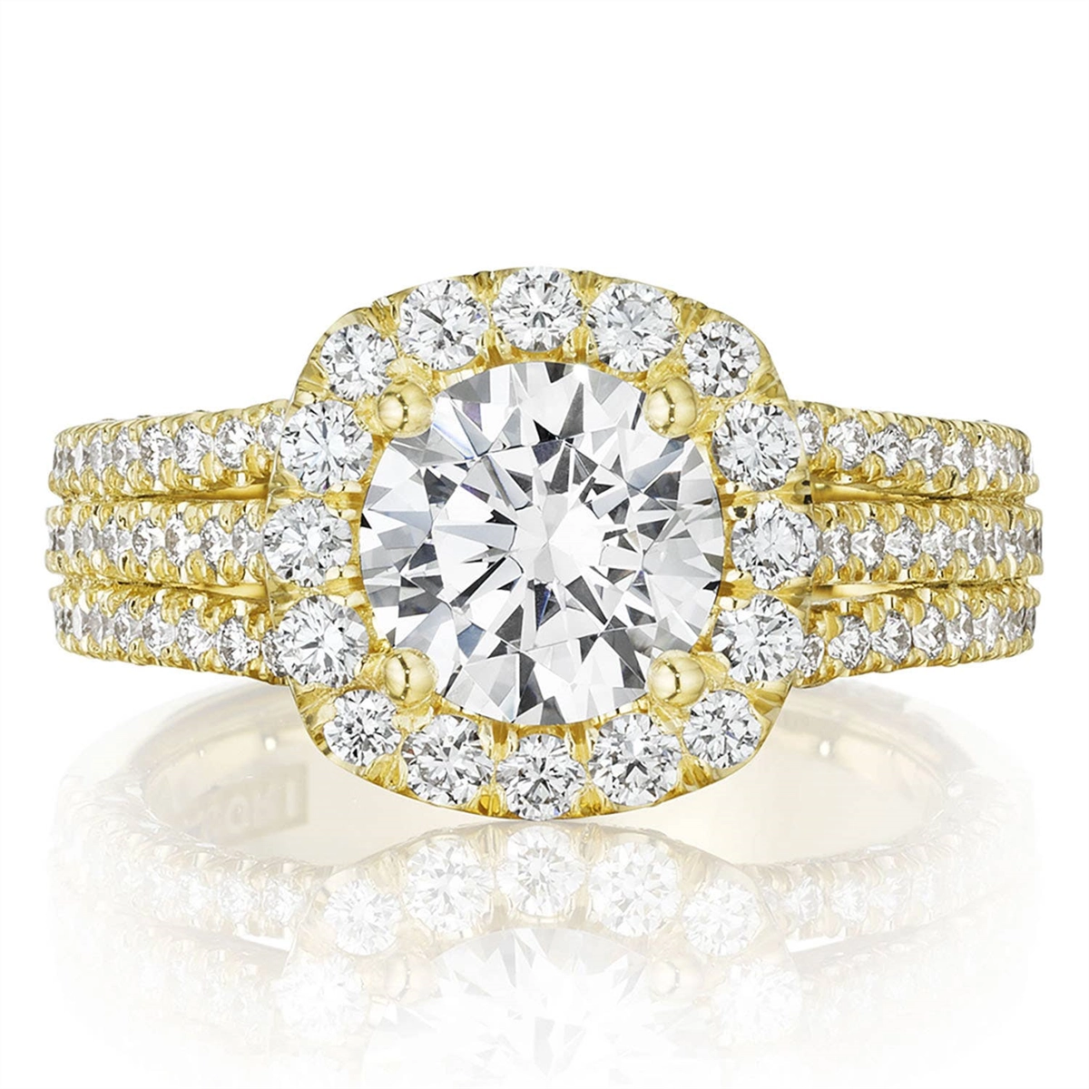 Tacori Engagement Rings in Yellow Gold containing Diamond HT 2551 CU 8 Y