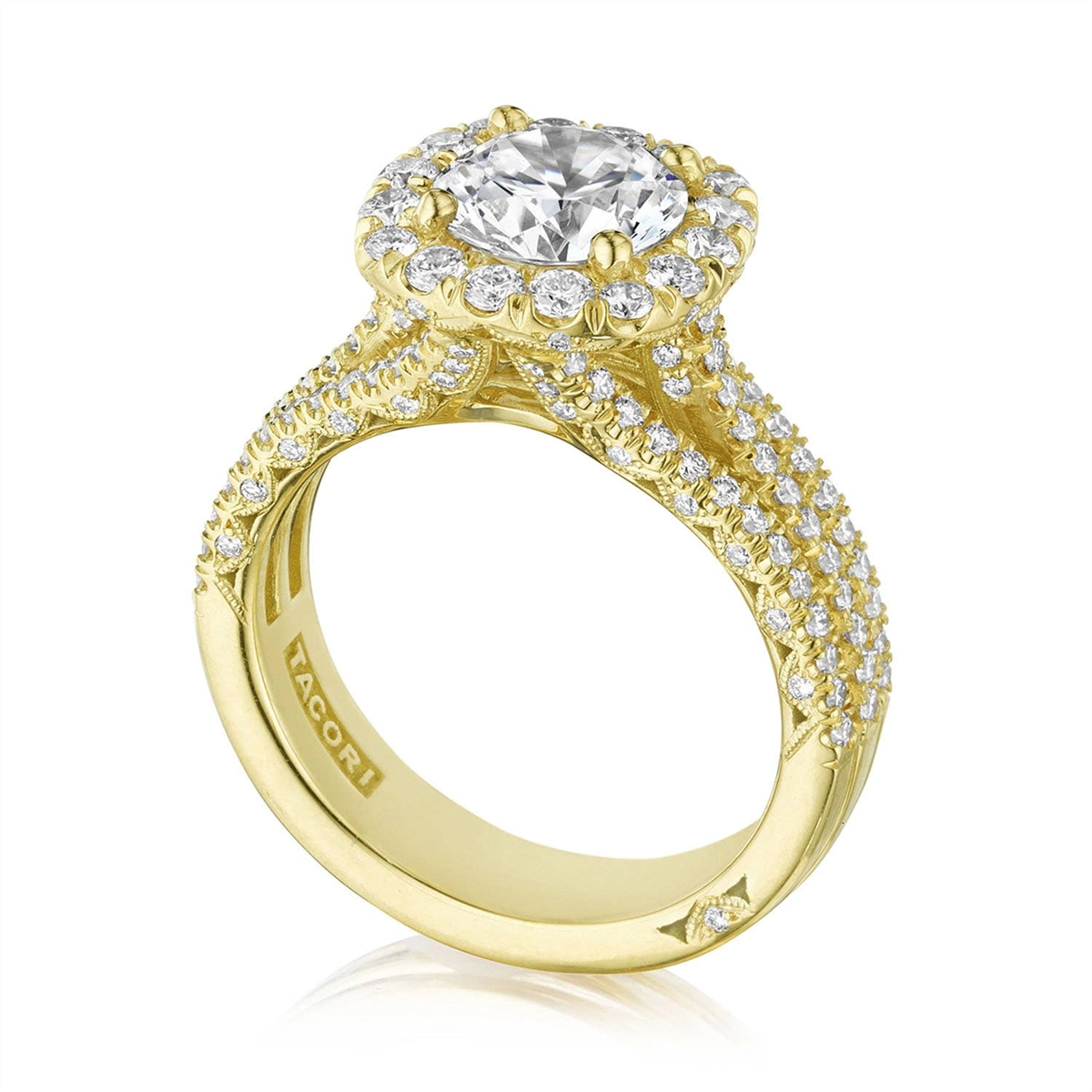 Tacori Engagement Rings in Yellow Gold containing Diamond HT 2551 CU 8 Y