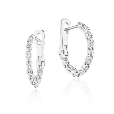 Tacori Earrings in White Gold containing Diamond FE 693