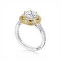 Tacori Engagement Rings in Mixed Metals containing Diamond HT 2570 RD 8 W Y